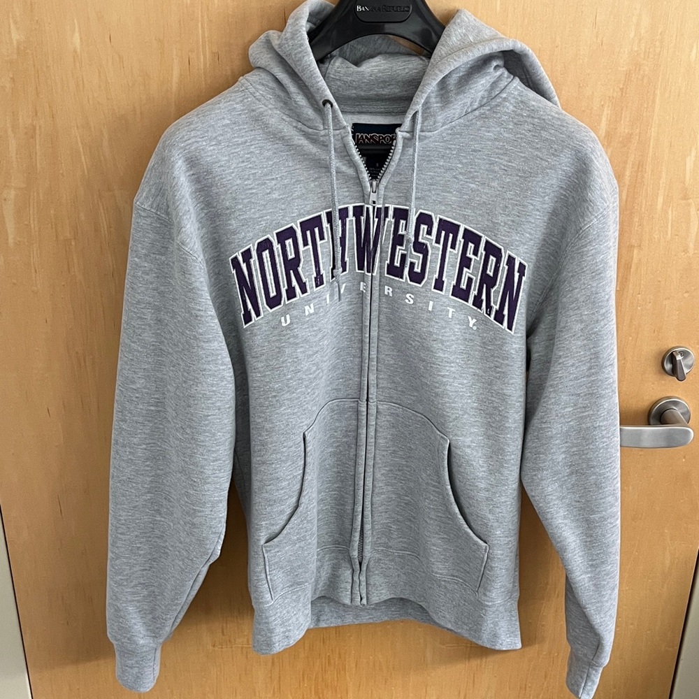 Gray Northwestern University Full Zip Hoodie